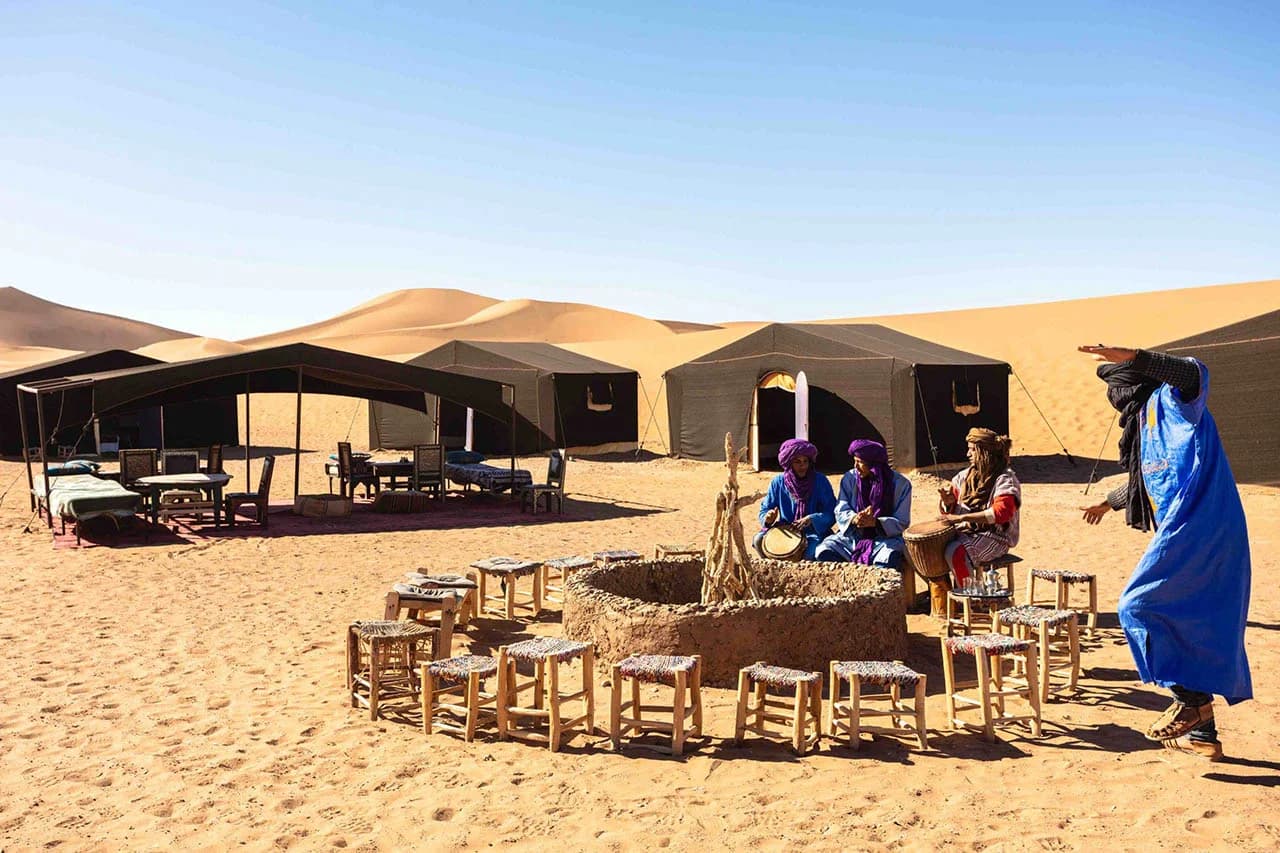 Morocco tours from Canada — Erg Chigaga luxury Sahara desert camp